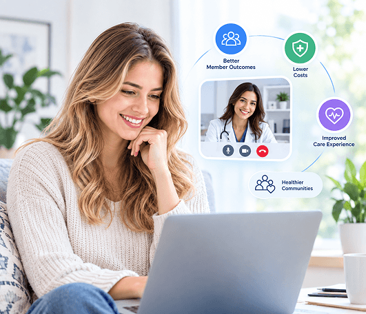 Healthcare professionals collaborating on virtual care strategy