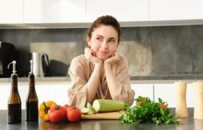 Person relaxing at home